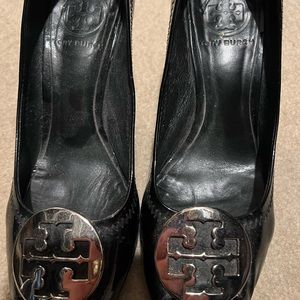 Tory Burch Wedge Silver Buckle